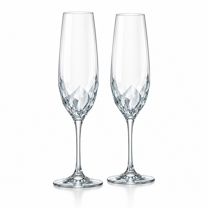 Glacier Facet Champagne Flute – Set of 2