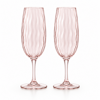 Vintage Wave Champagne Glass – Set of 2