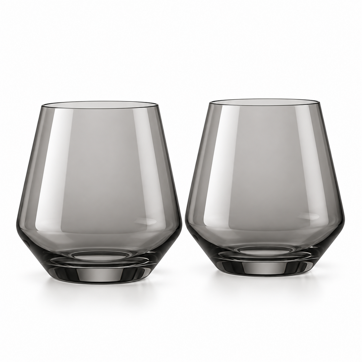 Smoke Architectural Stemless Wine Tumbler – Set of 2