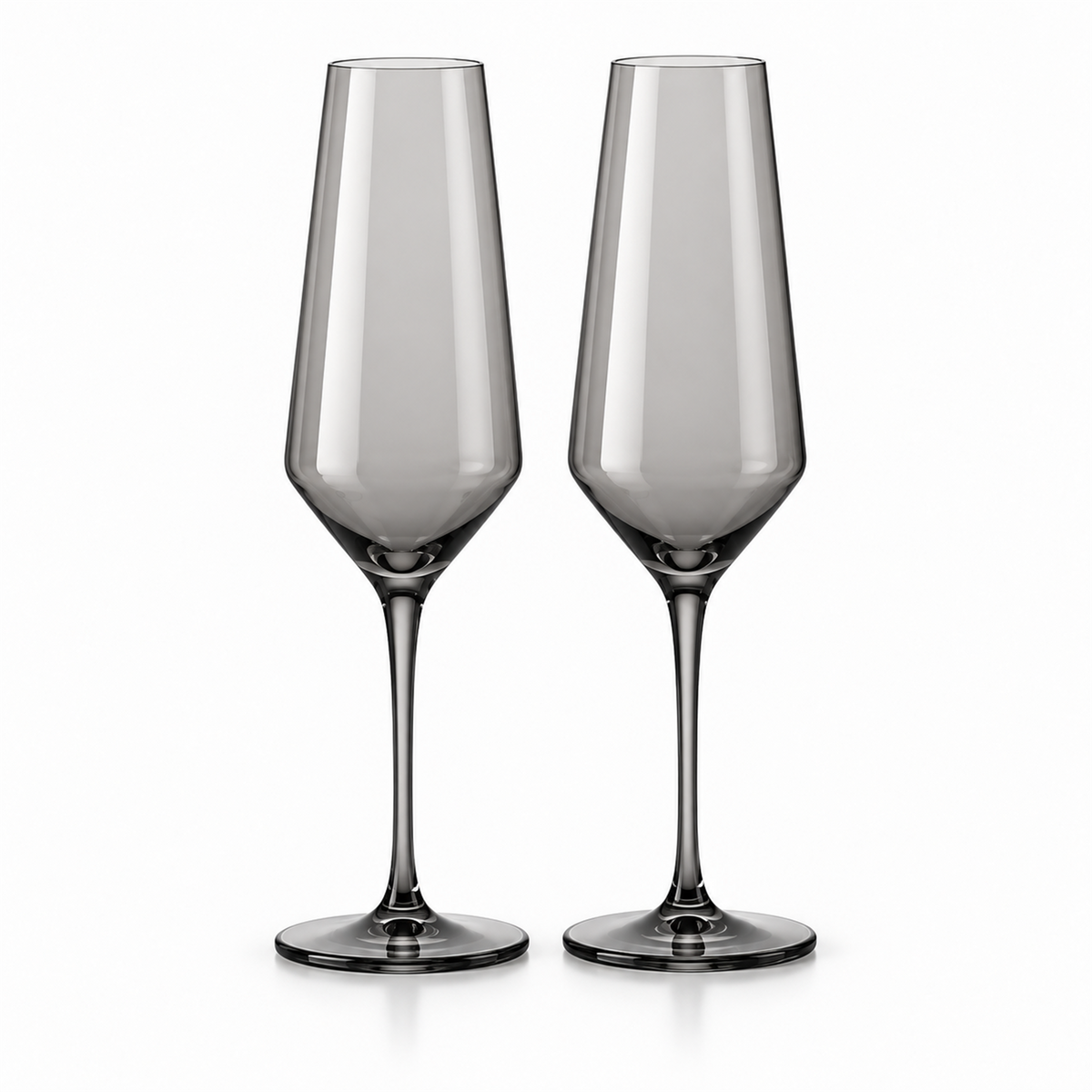 Smoke Architectural Champagne Glass – Set of 2