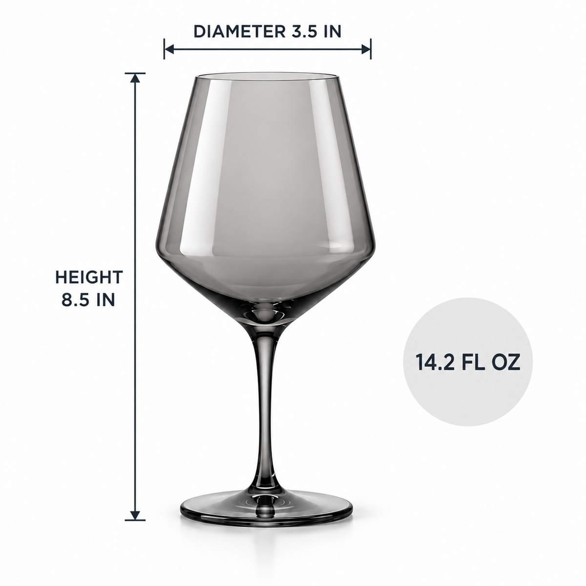 Smoke Architectural White Wine Glass – Set of 2