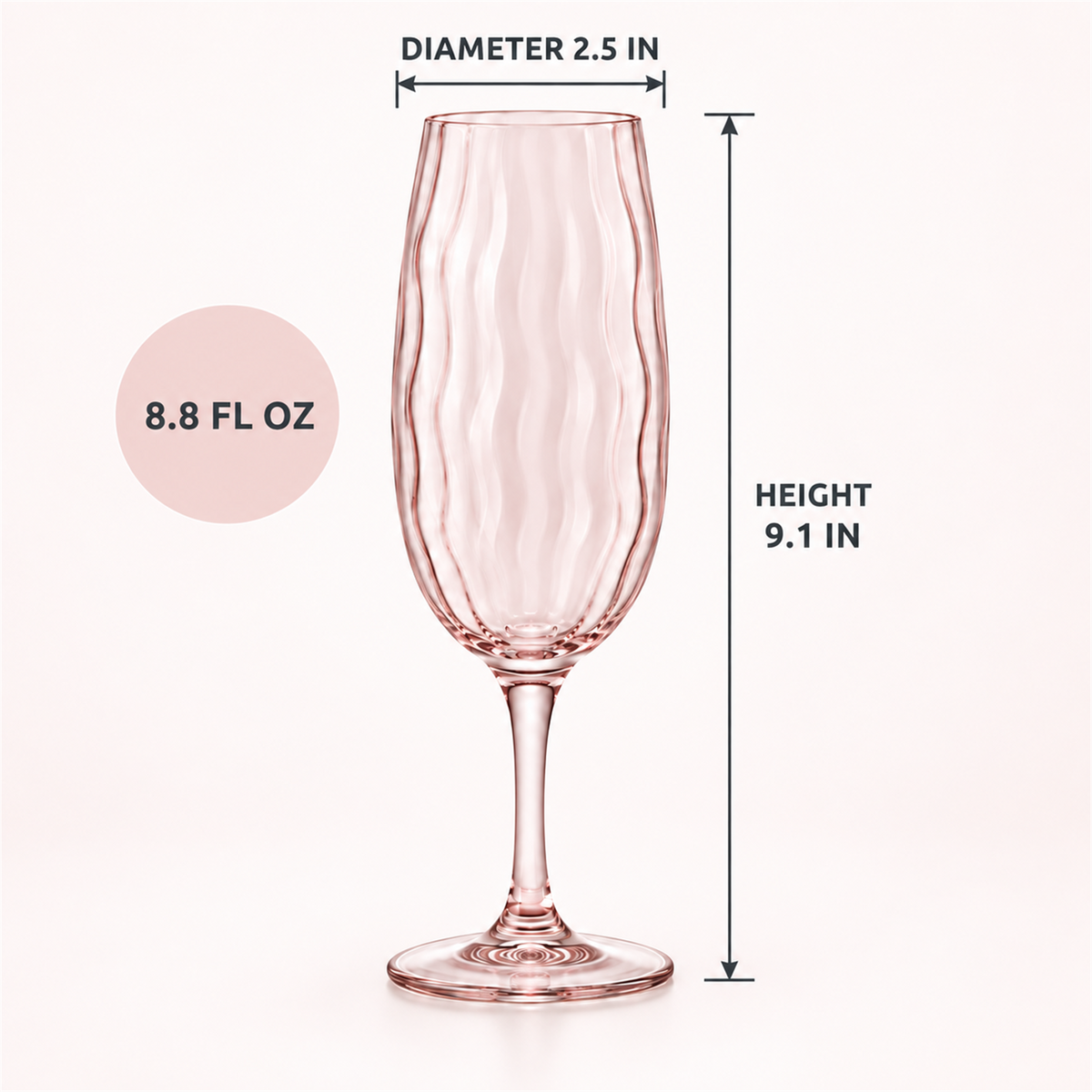 Vintage Wave Champagne Glass – Set of 2