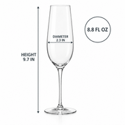 Nordic Thin Wall Champagne Flute – Set of 2 – Dimensions diagram