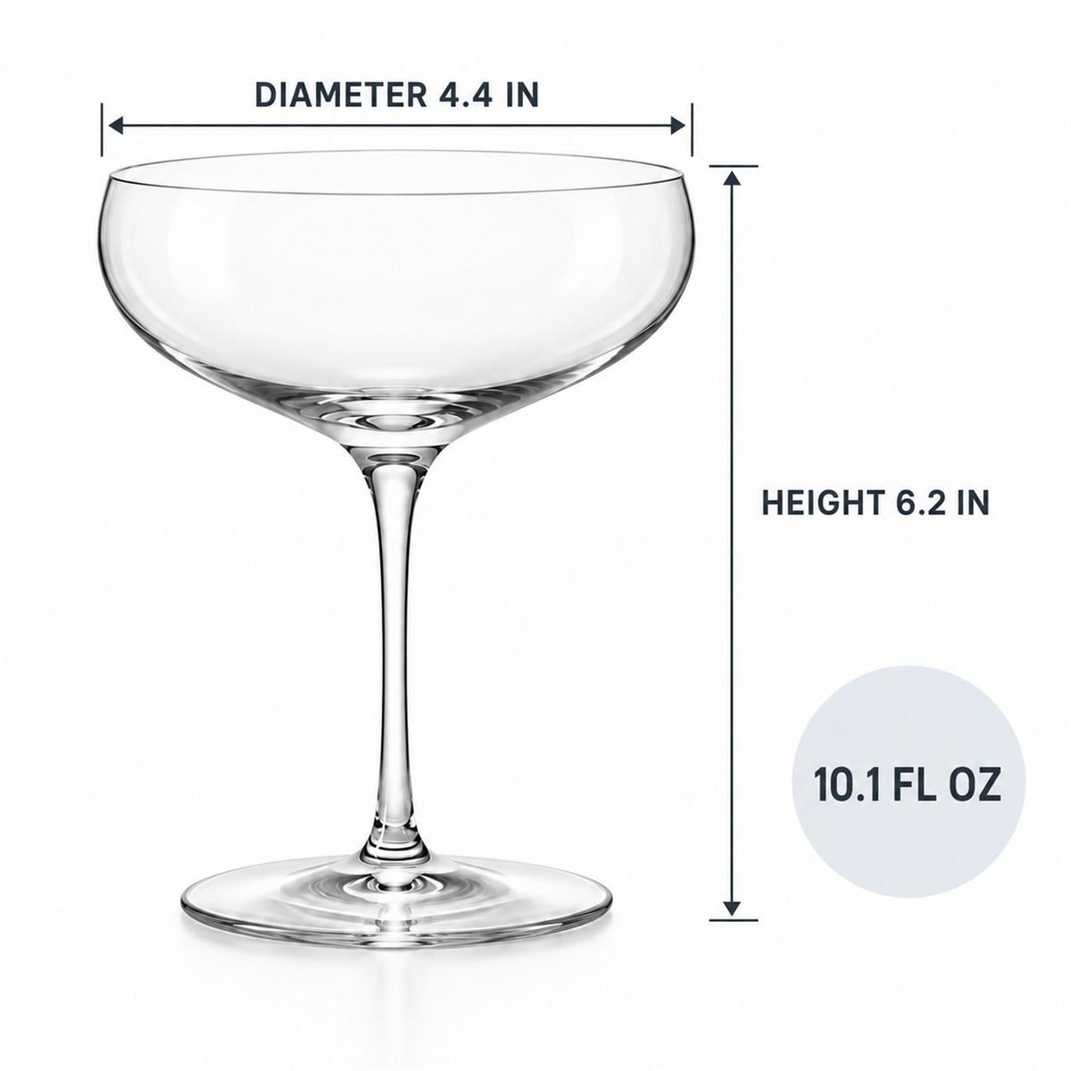 Nordic Thin Wall Coupe Cocktail Glass – Set of 2