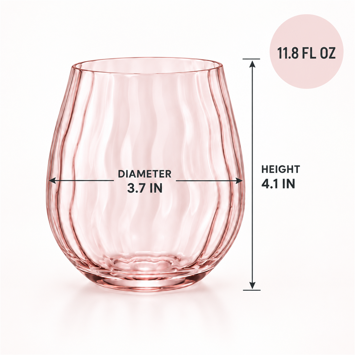 Vintage Wave Stemless Wine Tumbler – Set of 2