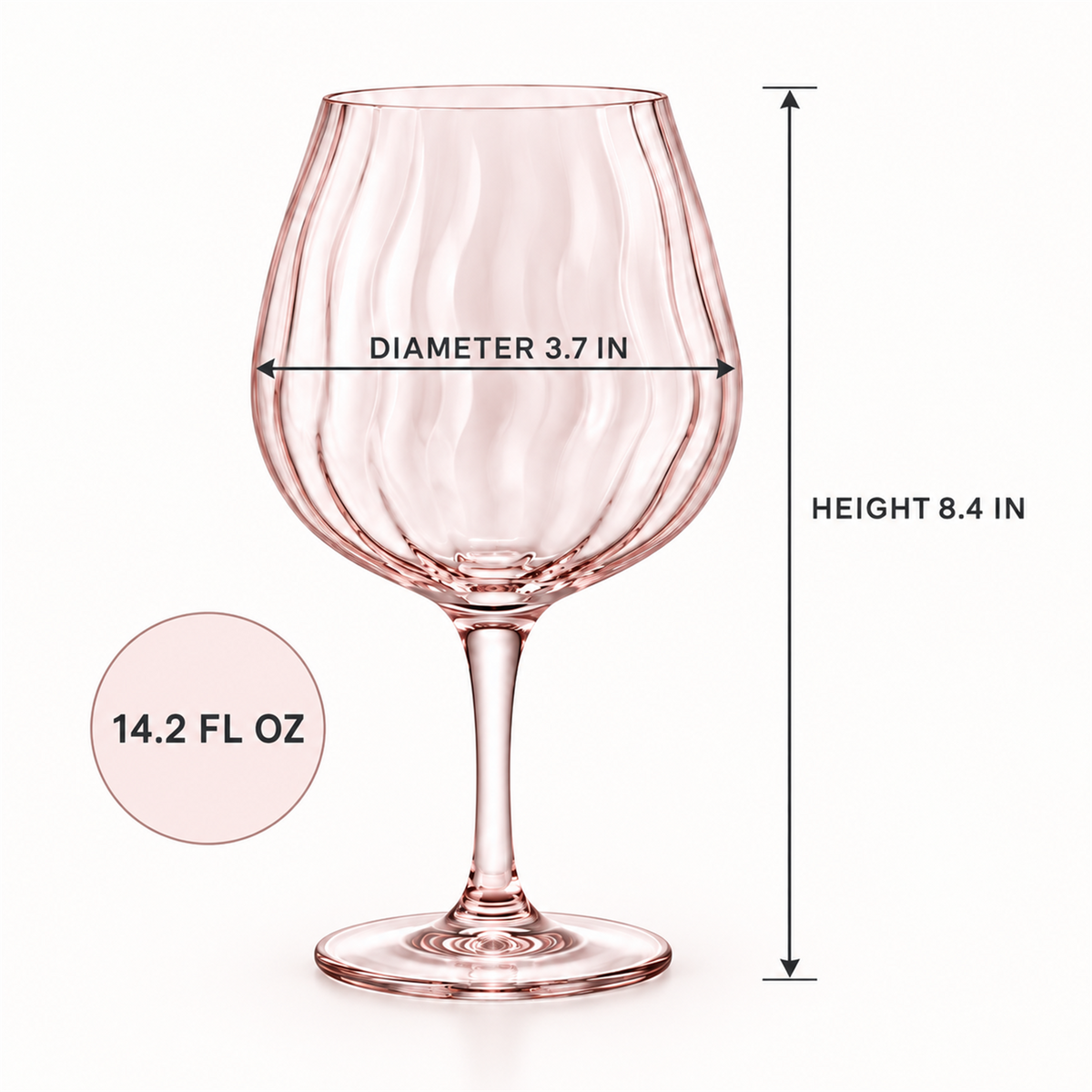 Vintage Wave White Wine Glass – Set of 2