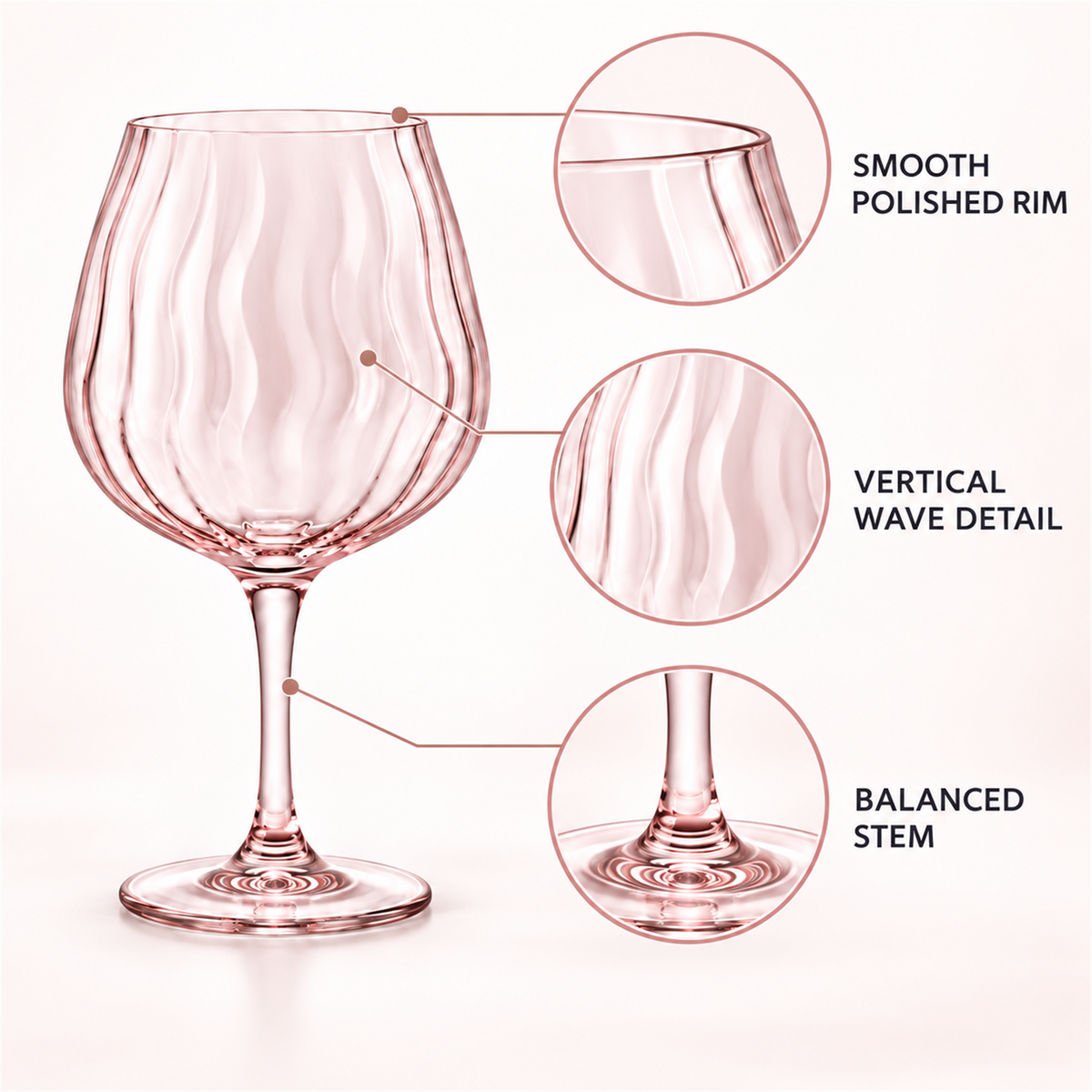 Vintage Wave White Wine Glass – Set of 2