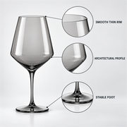 Smoke Architectural White Wine Glass – Set of 2 – Design details