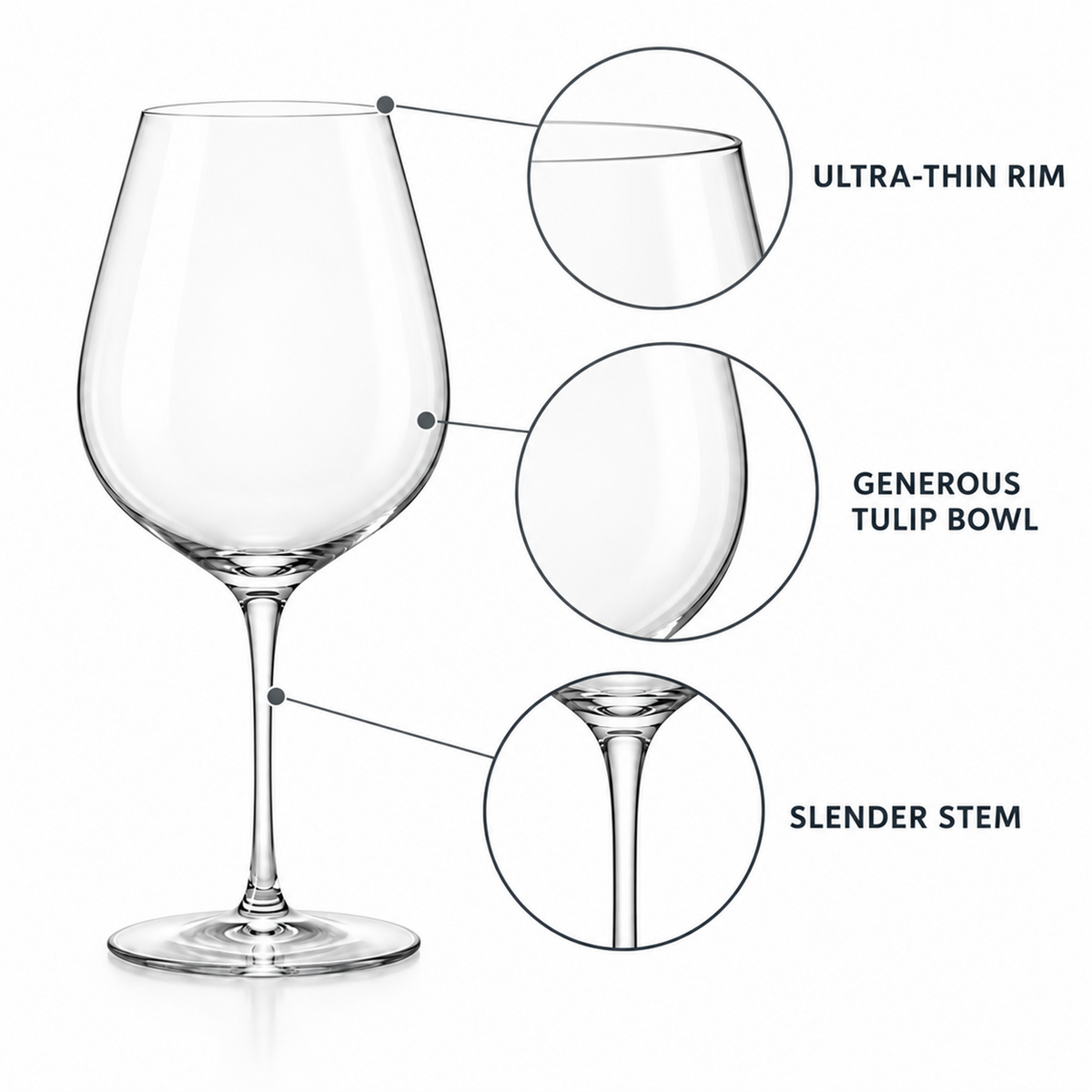 Nordic Thin Wall Red Wine Glass – Set of 2