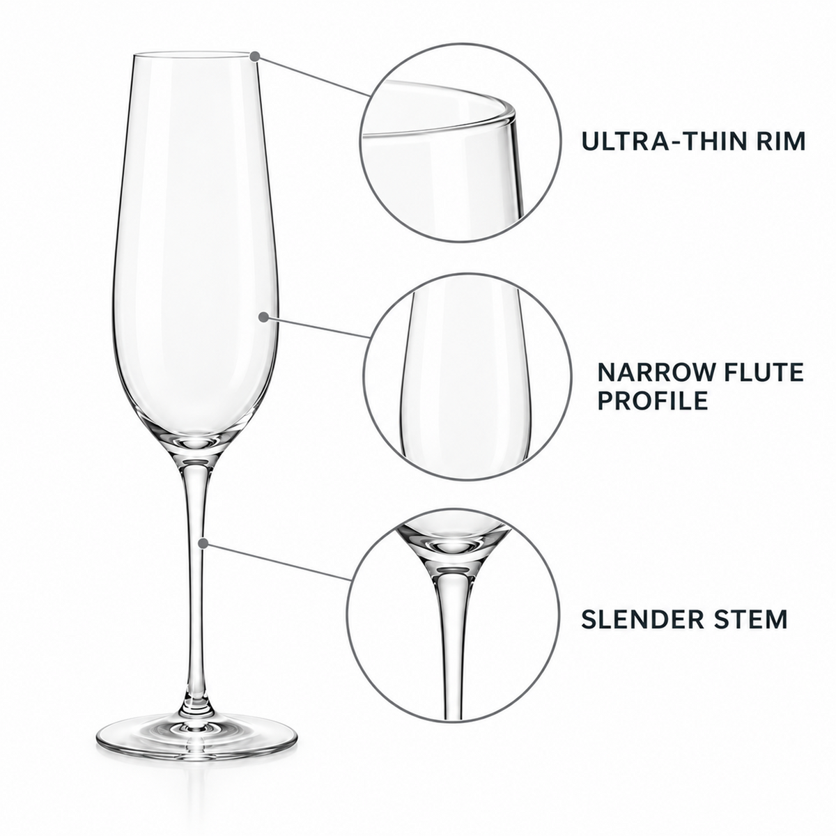 Nordic Thin Wall Champagne Flute – Set of 2