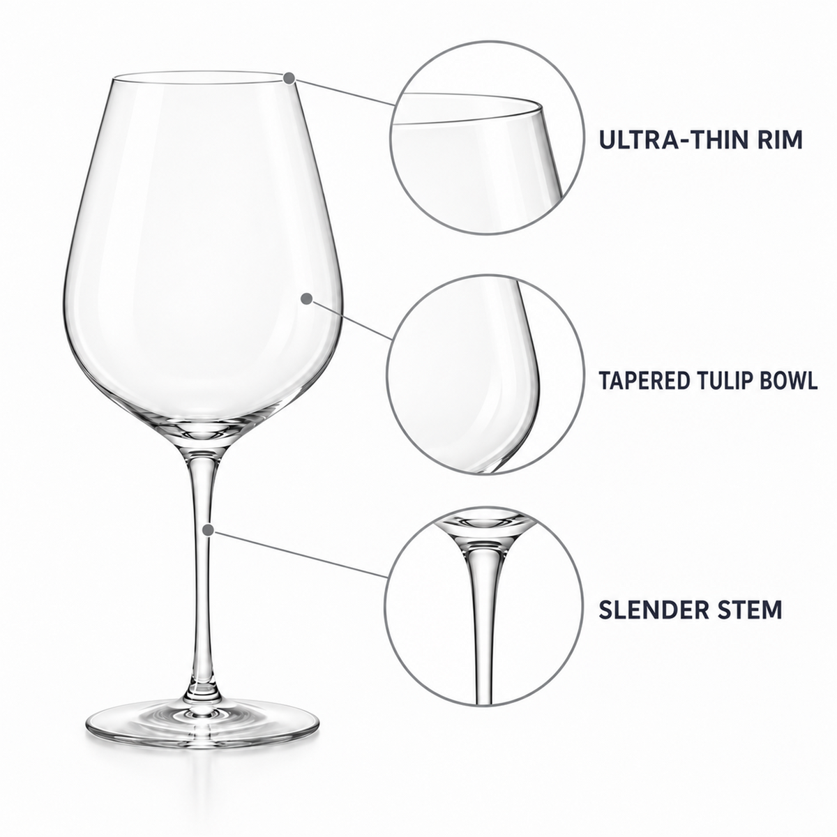 Nordic Thin Wall White Wine Glass – Set of 2