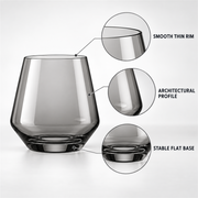 Smoke Architectural Stemless Wine Tumbler – Set of 2 – Design details