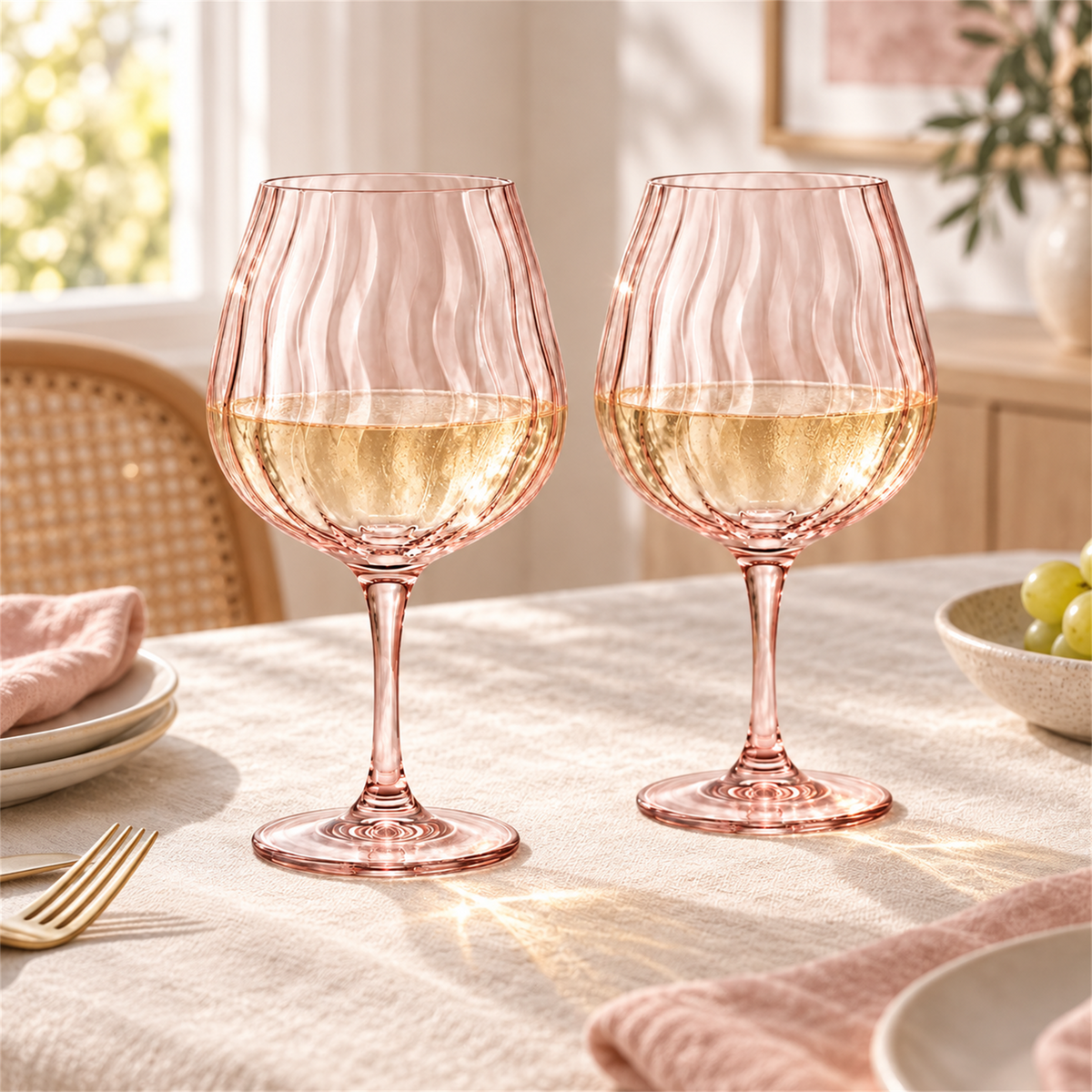 Vintage Wave White Wine Glass – Set of 2