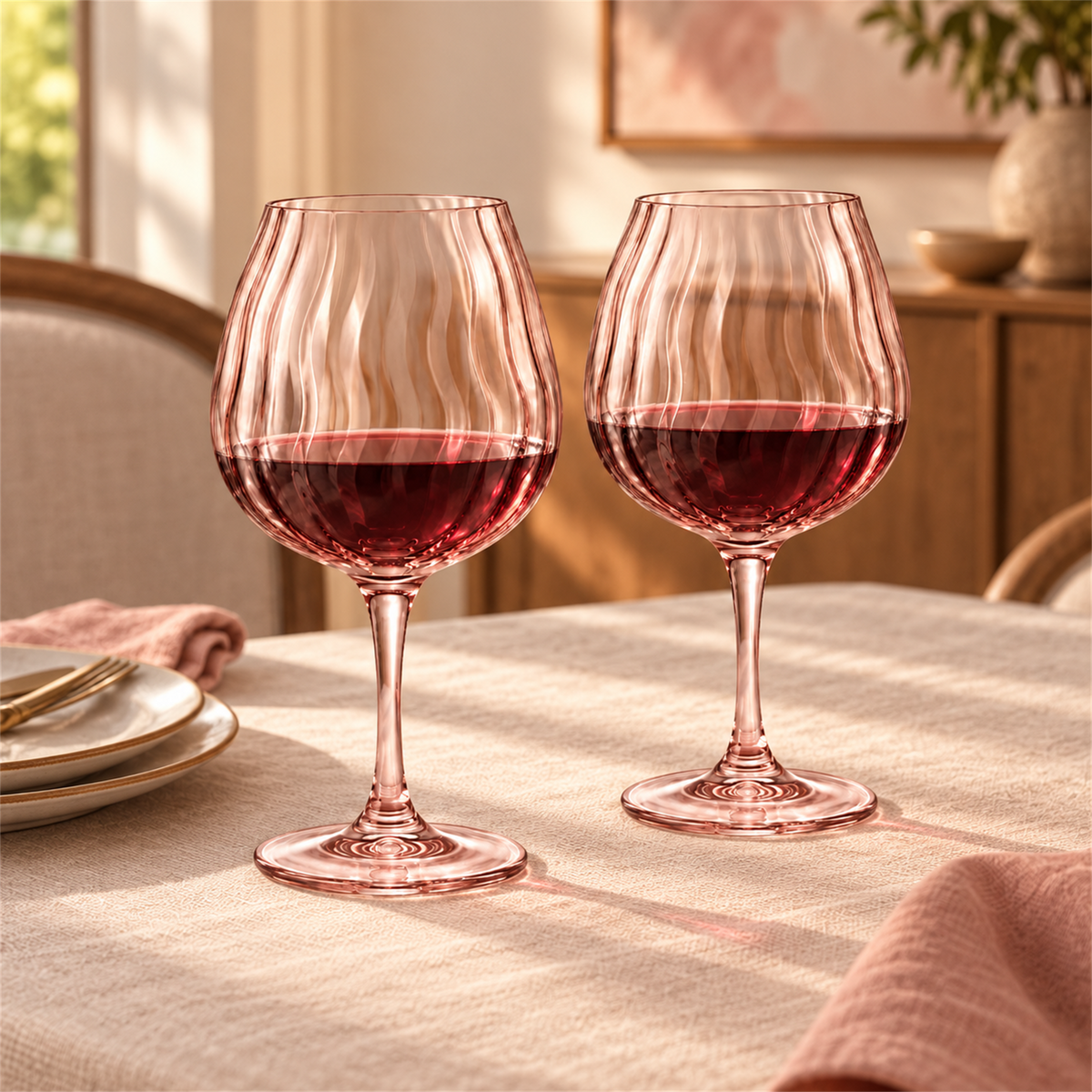 Vintage Wave Red Wine Glass – Set of 2