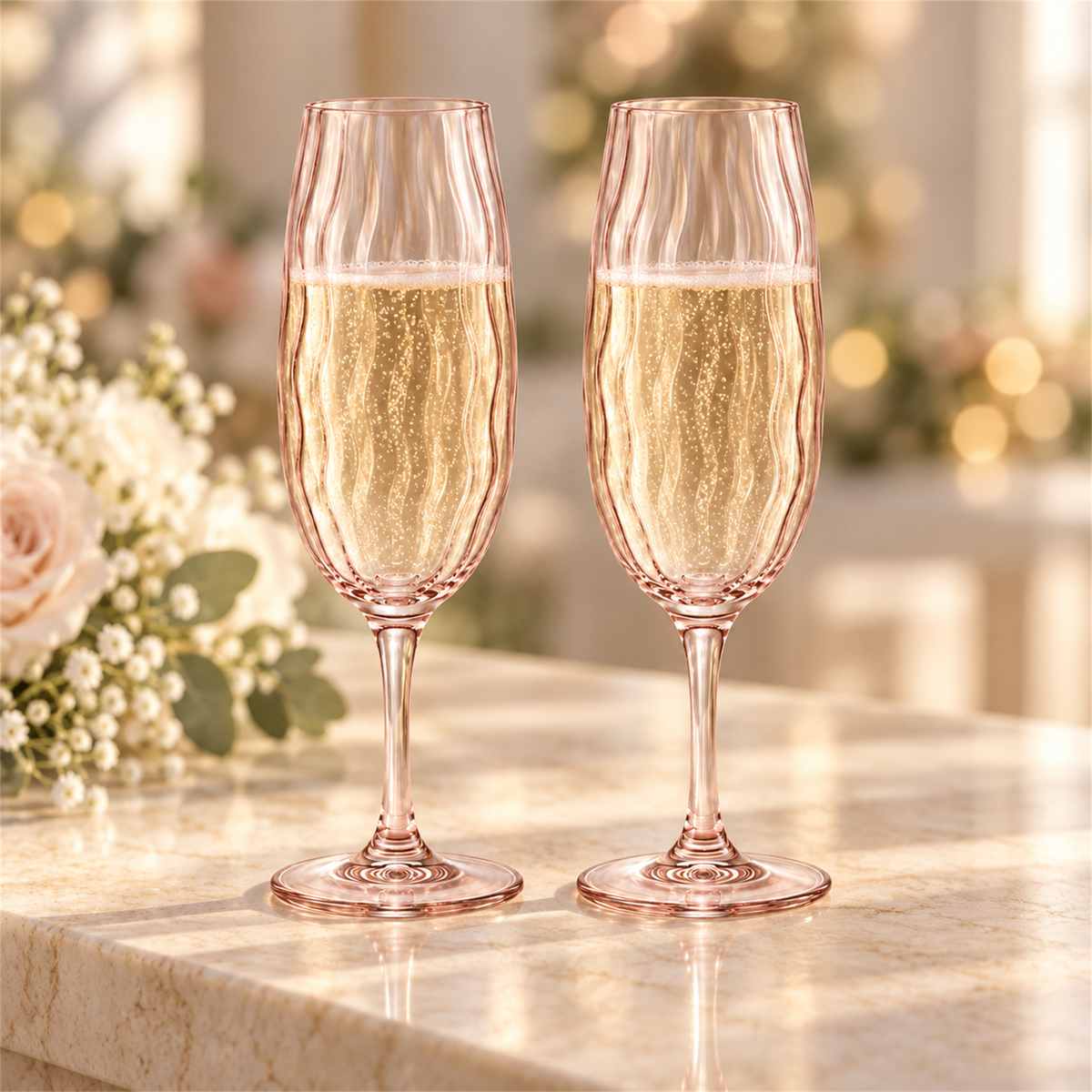 Vintage Wave Champagne Glass – Set of 2