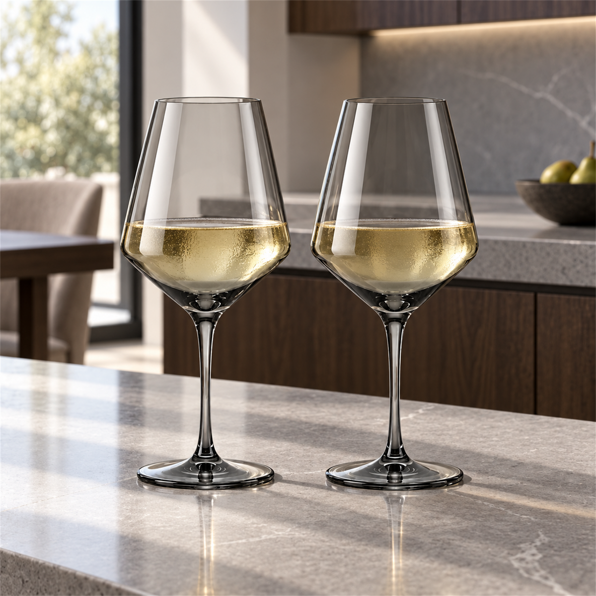 Smoke Architectural White Wine Glass – Set of 2