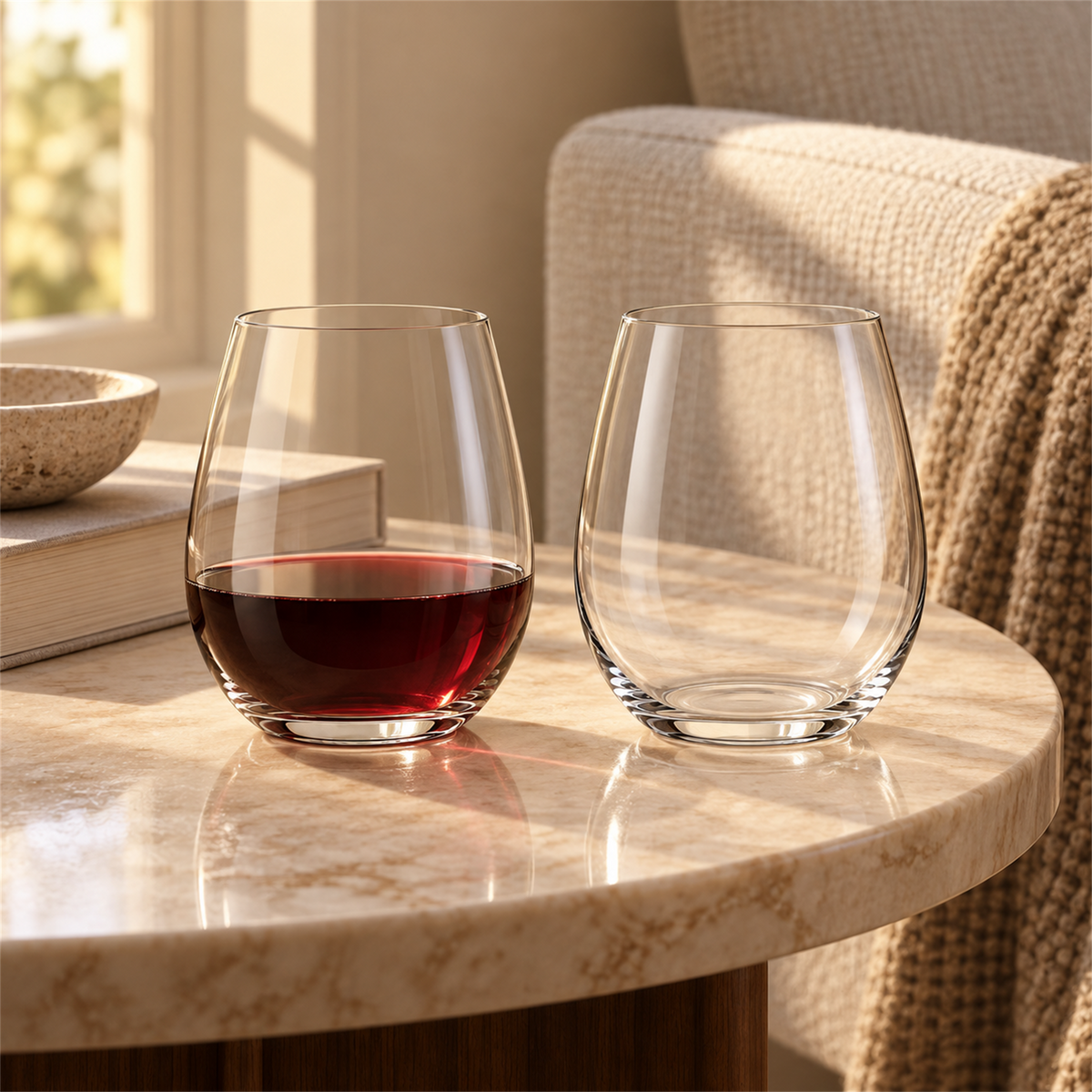Nordic Thin Wall Stemless Wine Tumbler – Set of 2