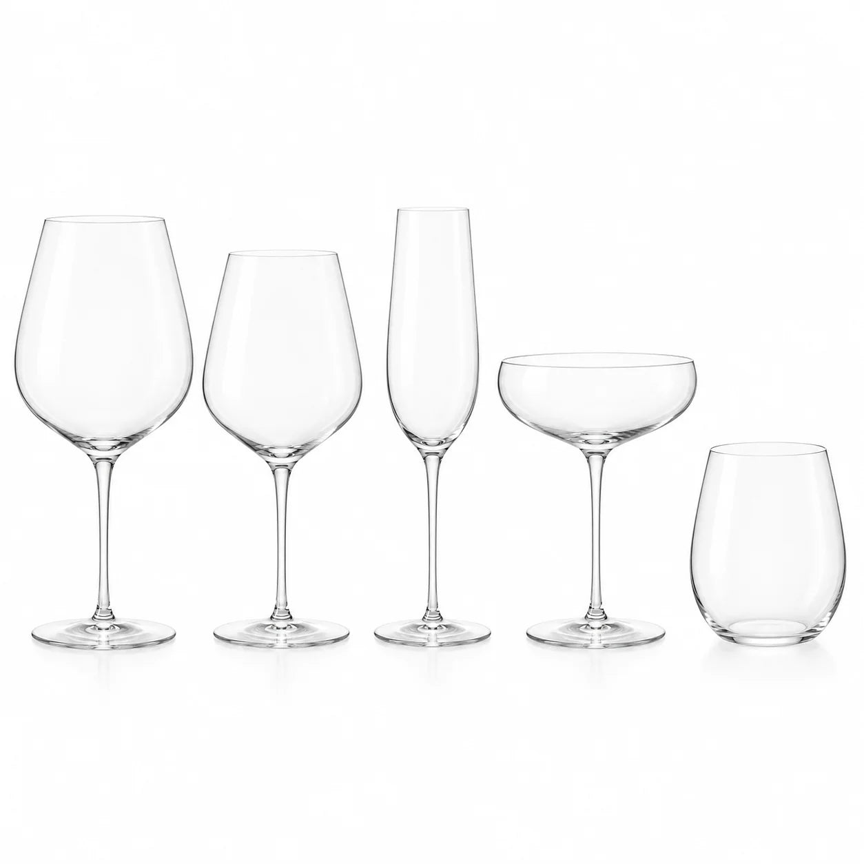 The five Nordic Thin Wall glass designs